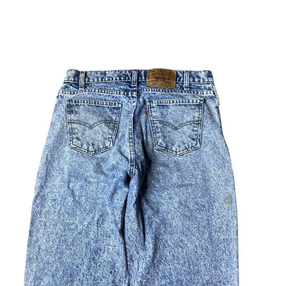 Vintage 80s Acid Wash Levi’s 550 Orange Tab Jeans Mom Jeans 34x30 - Picture 6 of 9